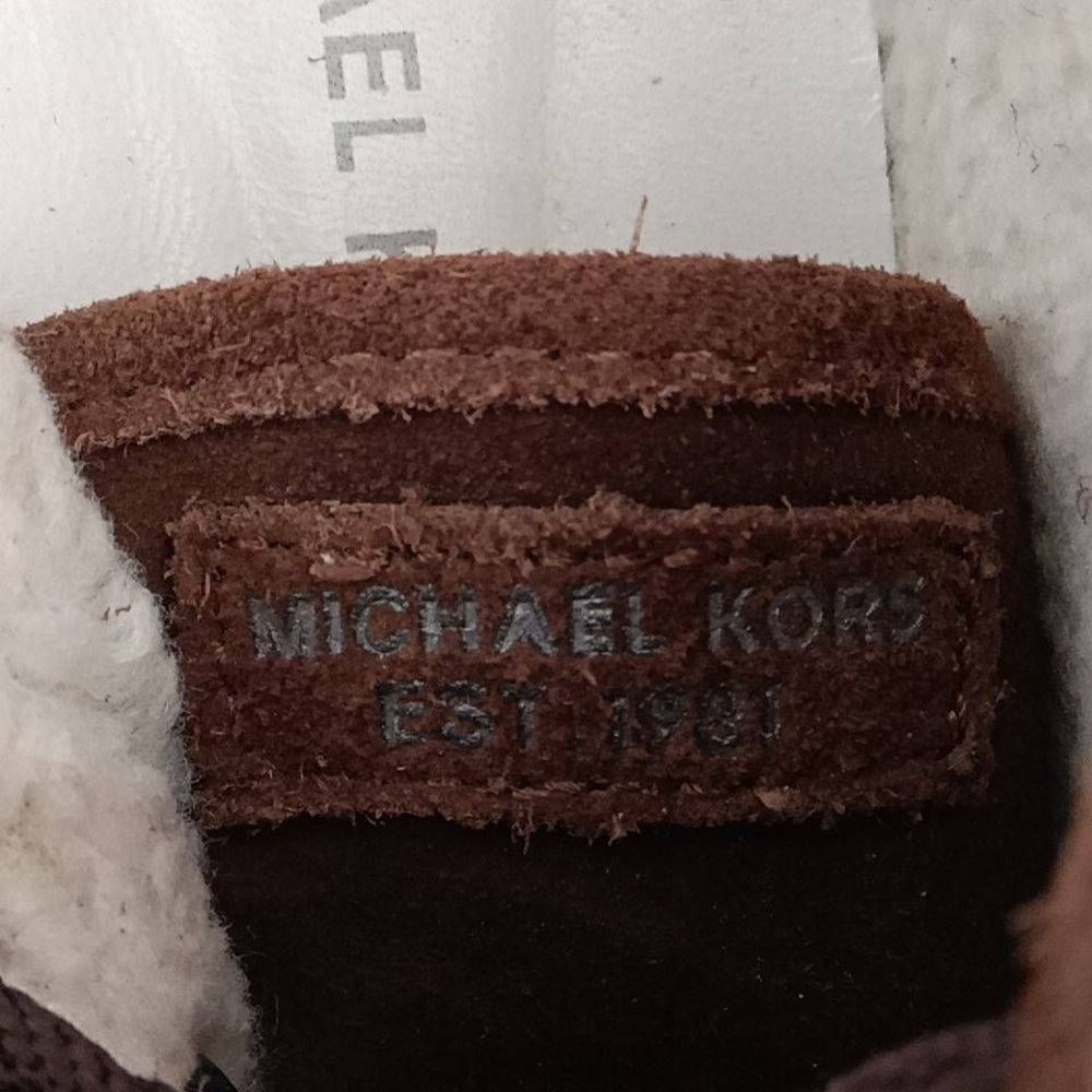 Michael Kors Women's Suede Signature Logo Detail Sneaker Shoes Brown 7.5 M - Picture 5 of 6